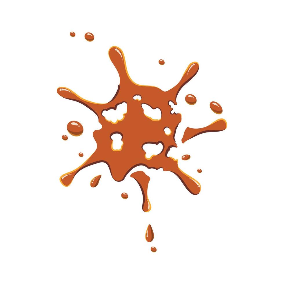 Small spot of caramel icon vector