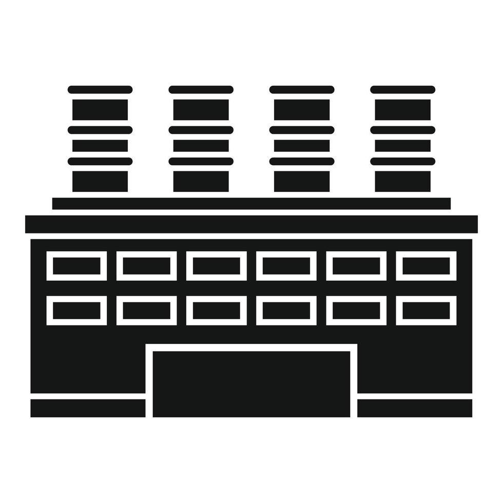 Industry recycle factory icon, simple style vector