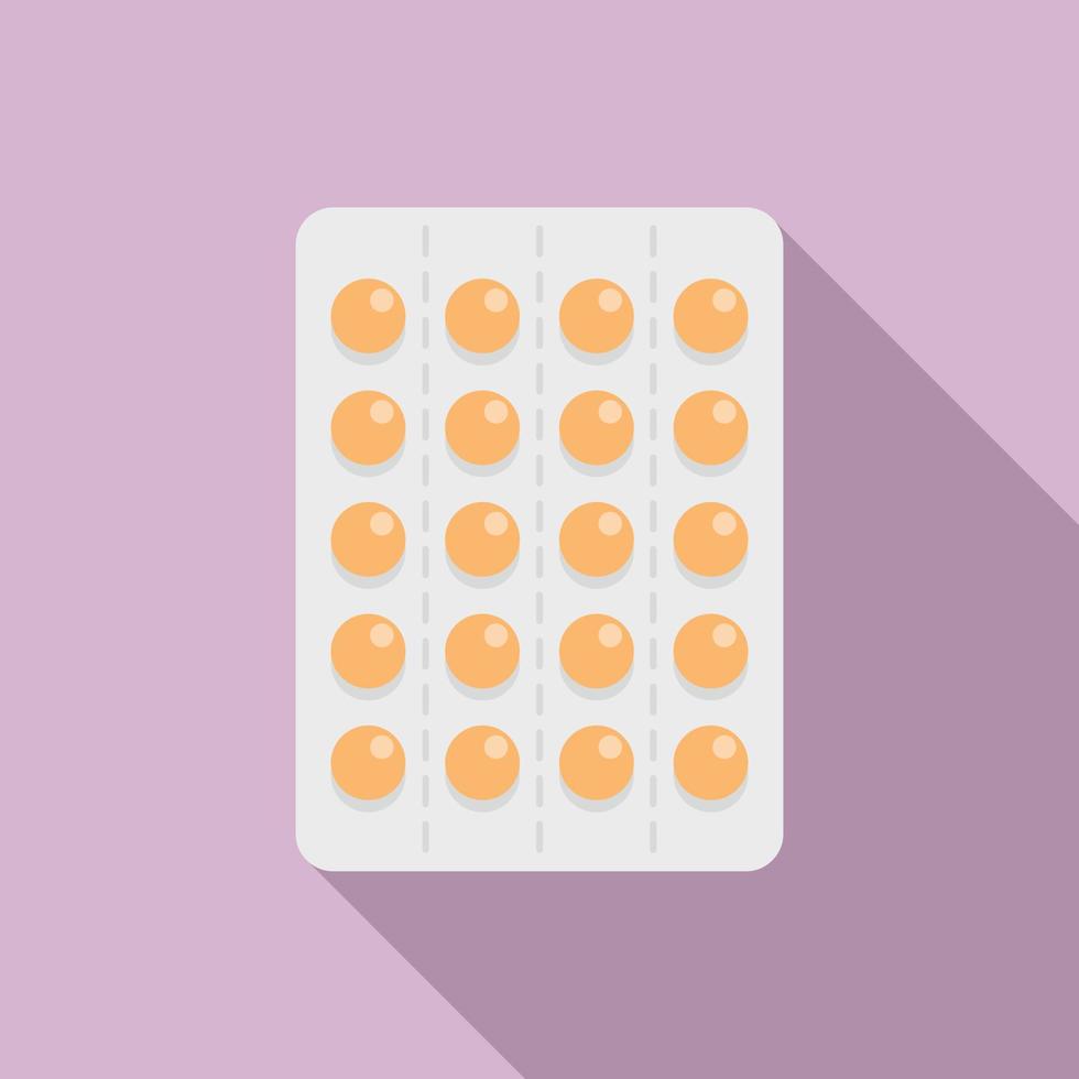 Pill drug icon, flat style vector