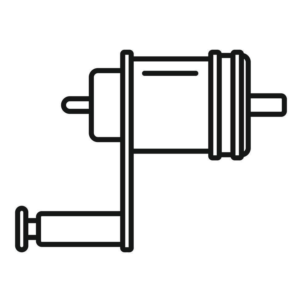 Tattoo machine handle icon, outline style vector