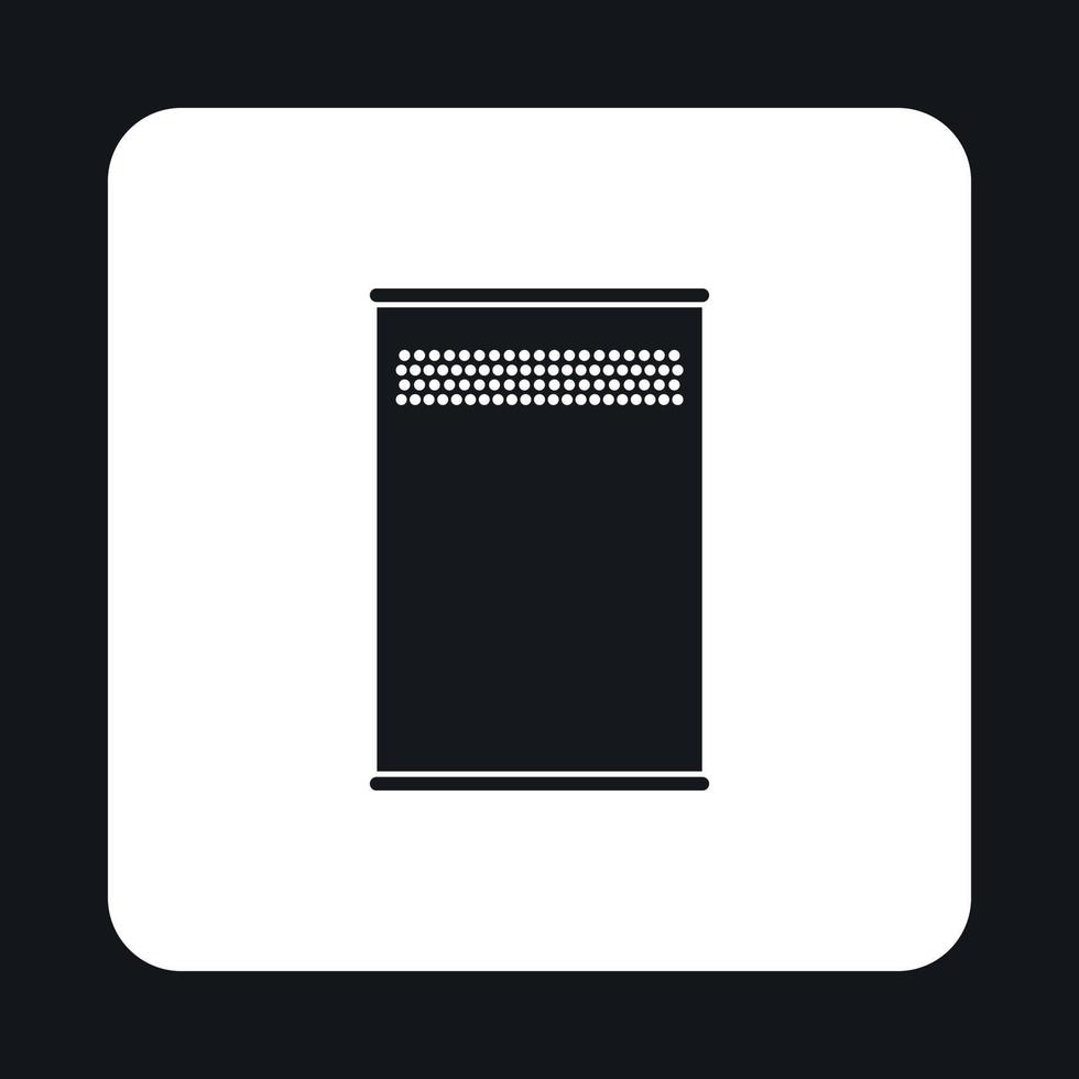 Trash icon, simple style vector