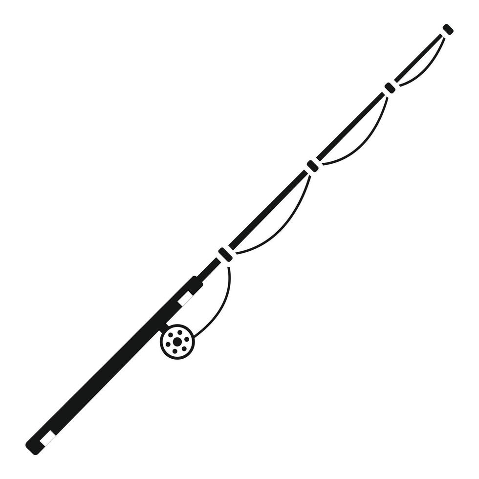 Fishing rod reel icon, simple style vector