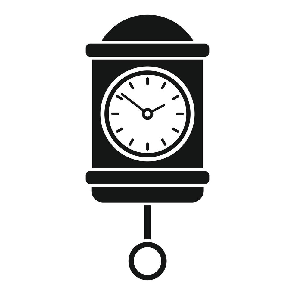 icono de reloj de péndulo de tiempo, estilo simple vector