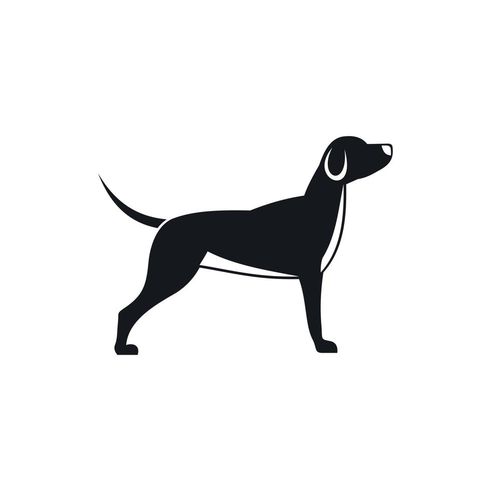 Dog icon, simple style vector