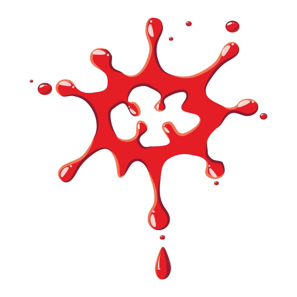 Large drops of blood icon vector