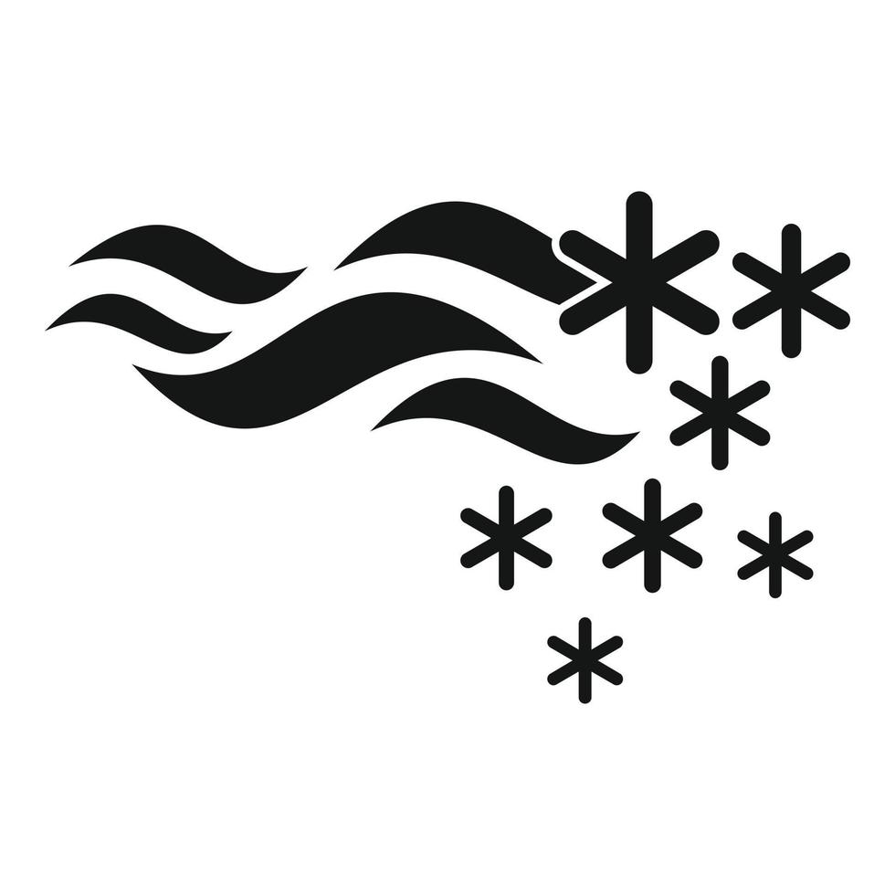 Storm blizzard icon, simple style vector