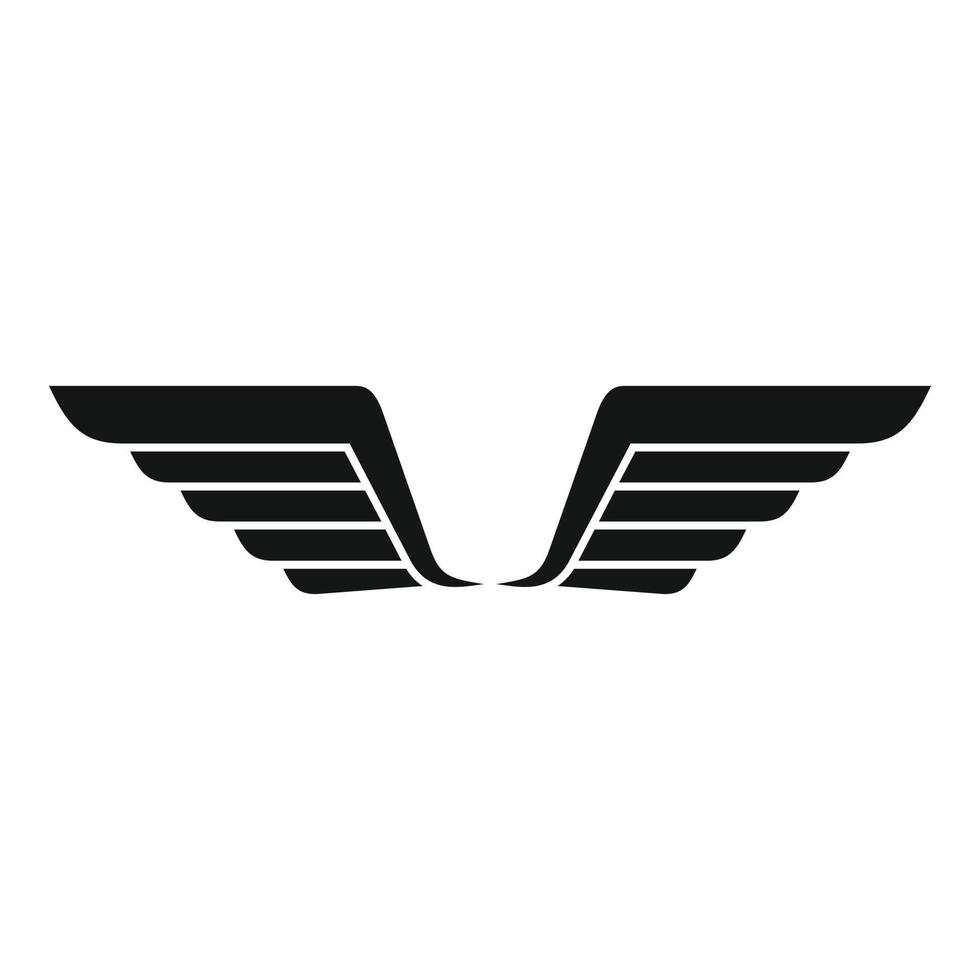 Wings nature icon, simple style vector