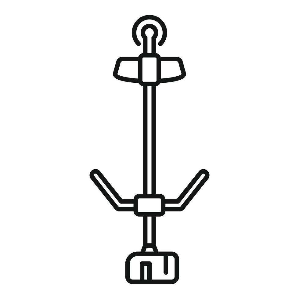 Grass trimmer icon, outline style vector