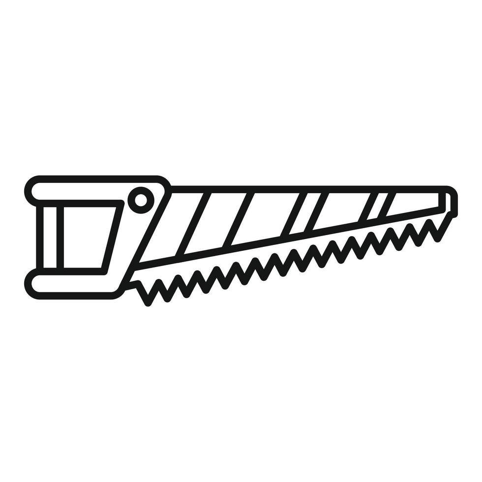 Blade hand saw icon, outline style vector