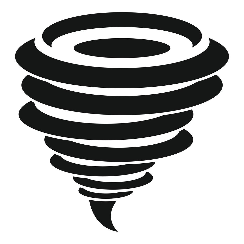 icono de tornado de embudo, estilo simple vector