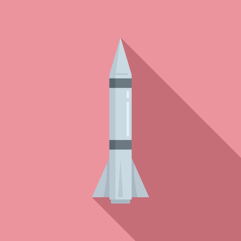 Missile icon, flat style vector