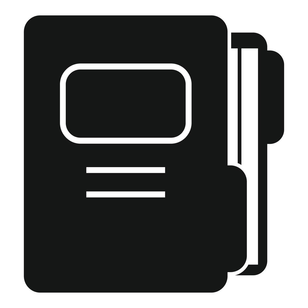 Office manager plan folder icon, simple style vector