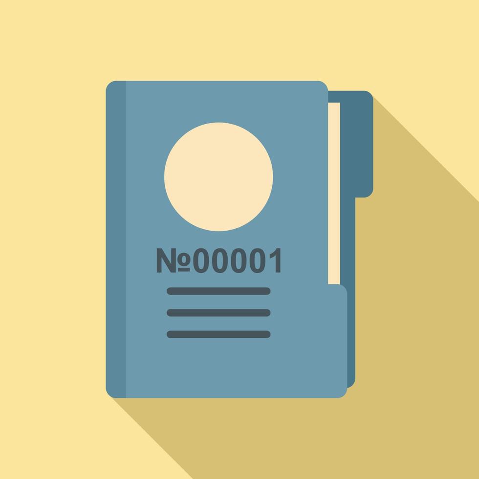 Prison folder icon, flat style vector