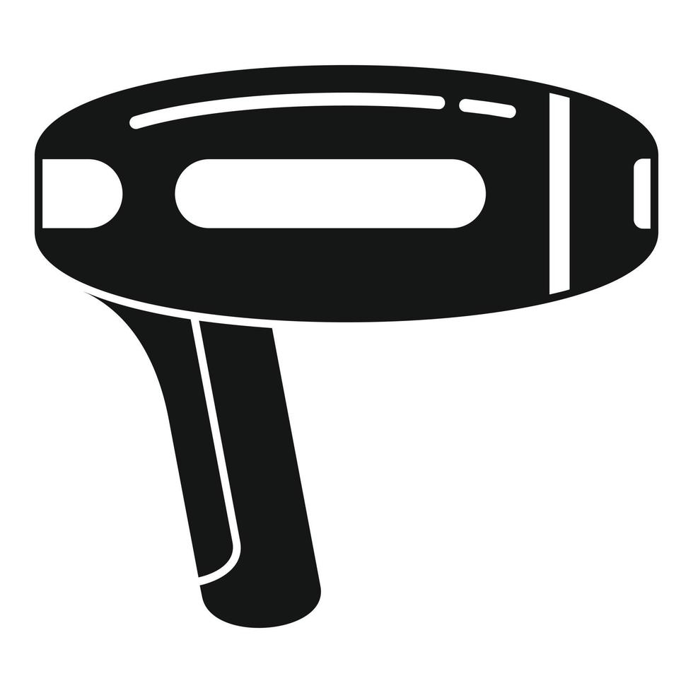 Laser hair depilator icon, simple style vector