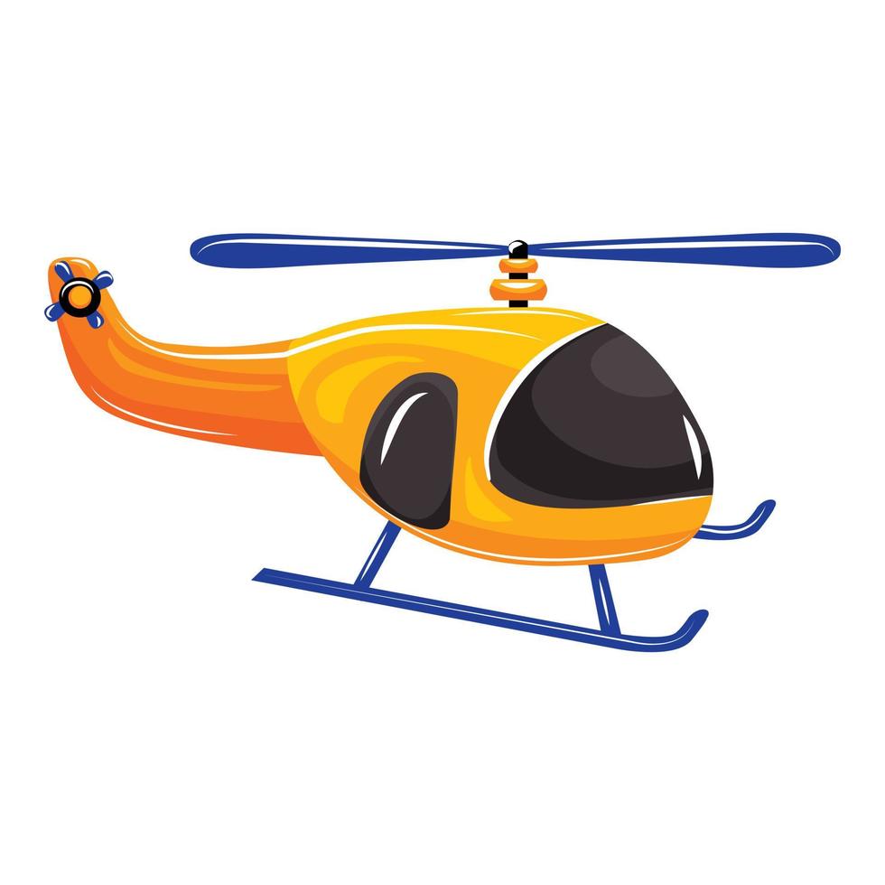 Transport helicopter icon, cartoon style vector