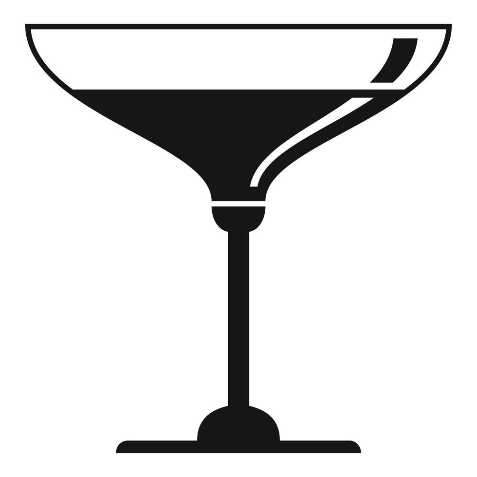 Prosecco wineglass icon, simple style vector