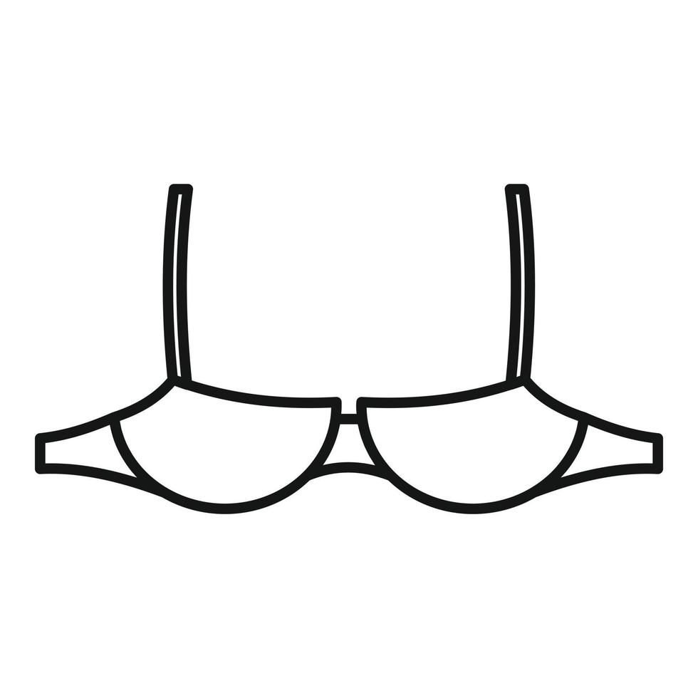 Thong bra icon, outline style vector