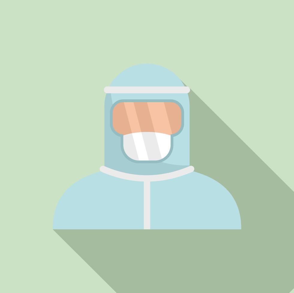 Biohazard costume icon, flat style vector
