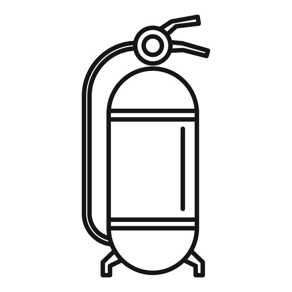 Fire extinguisher alarm icon, outline style vector