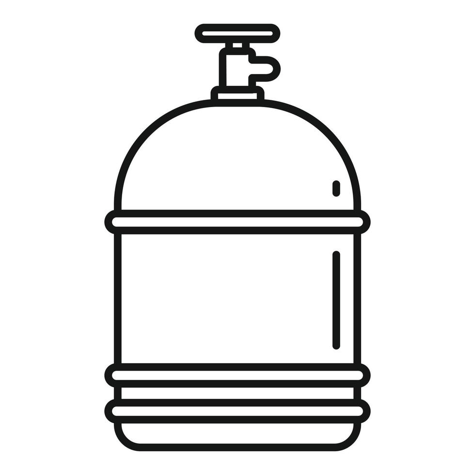 Gas cylinder filling icon, outline style vector