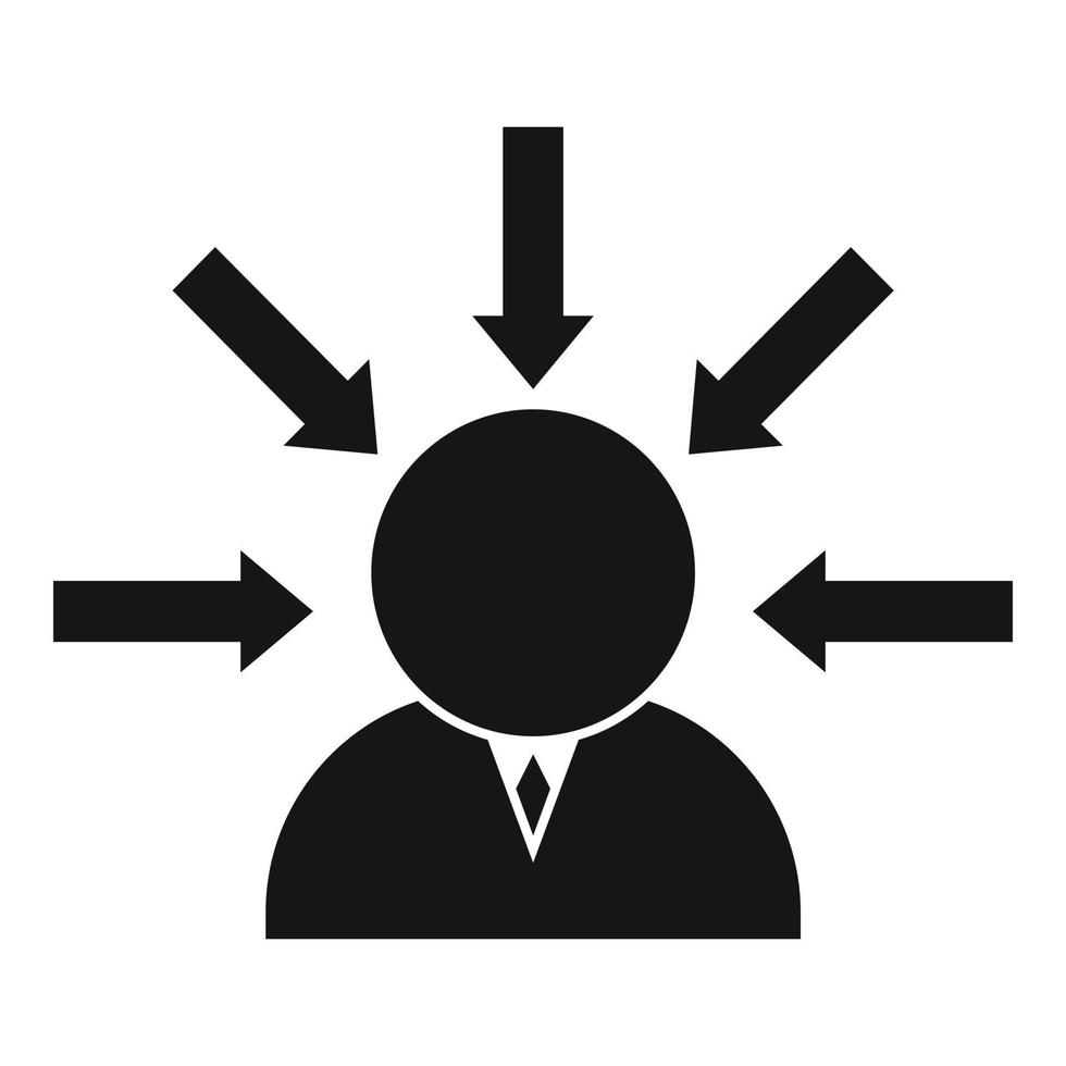 Man career icon, simple style vector