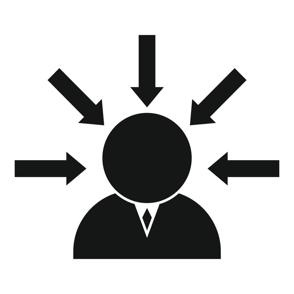 Man career icon, simple style vector