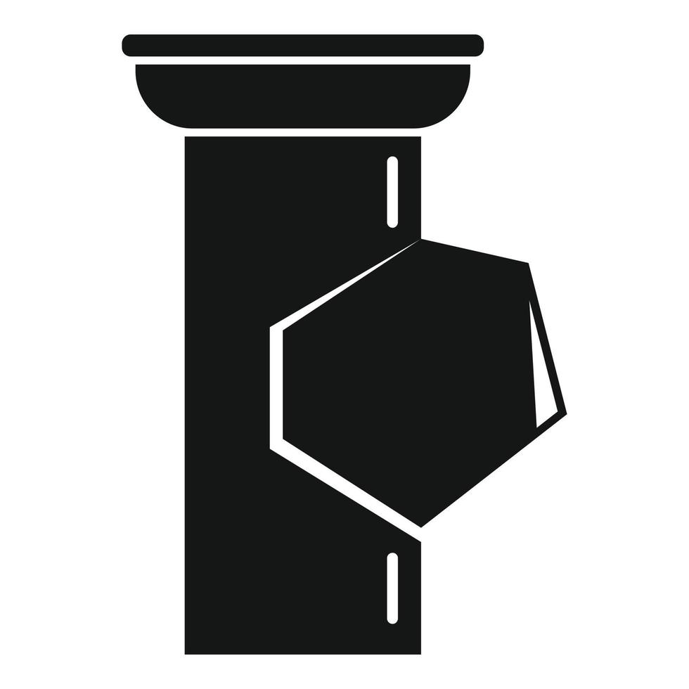 Trough gutter icon, simple style vector