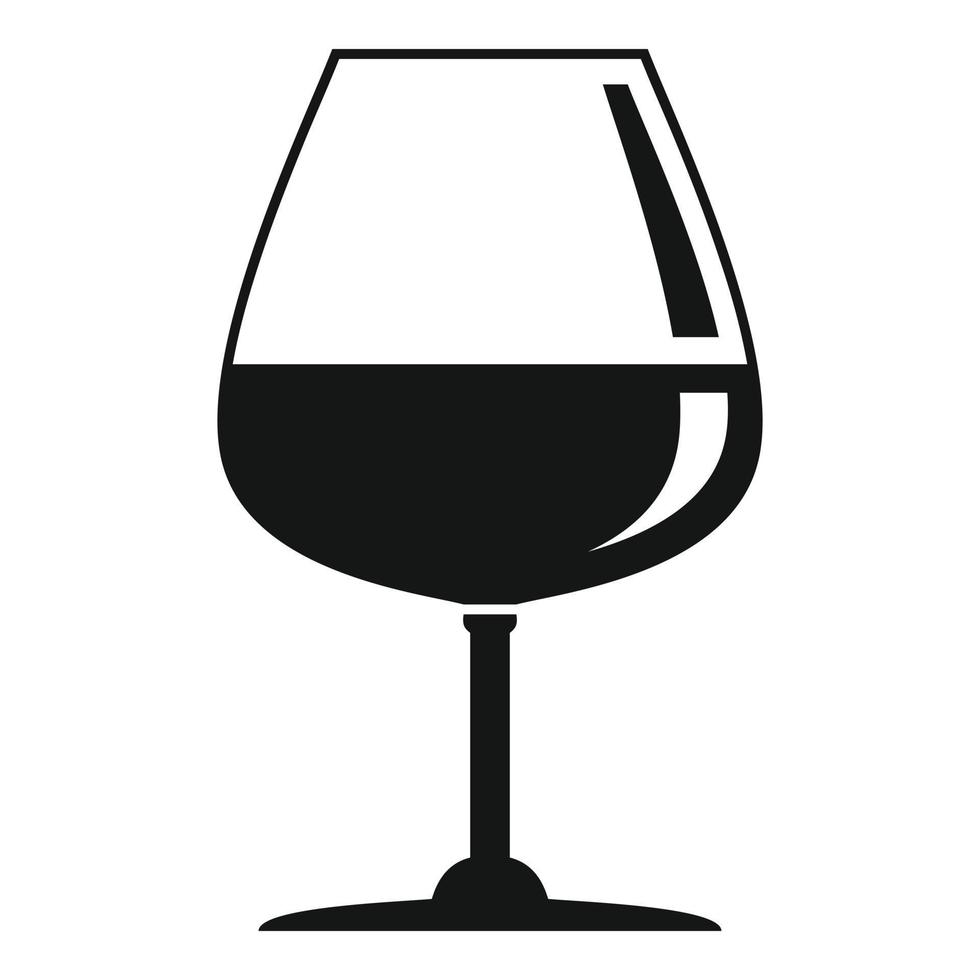icono de copa de vino de objeto, estilo simple vector