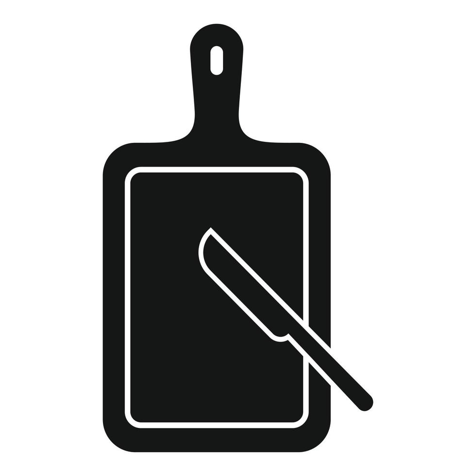 Cutting board icon, simple style vector