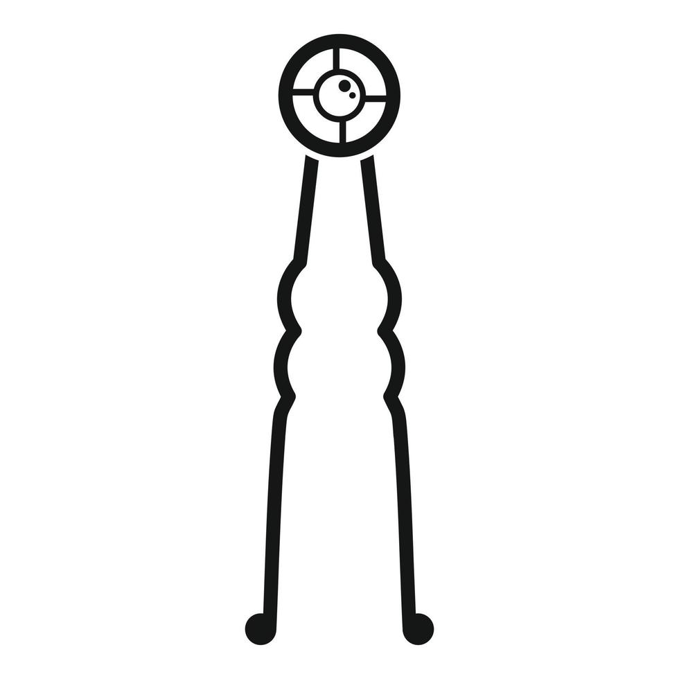Clamp barrette icon, simple style vector