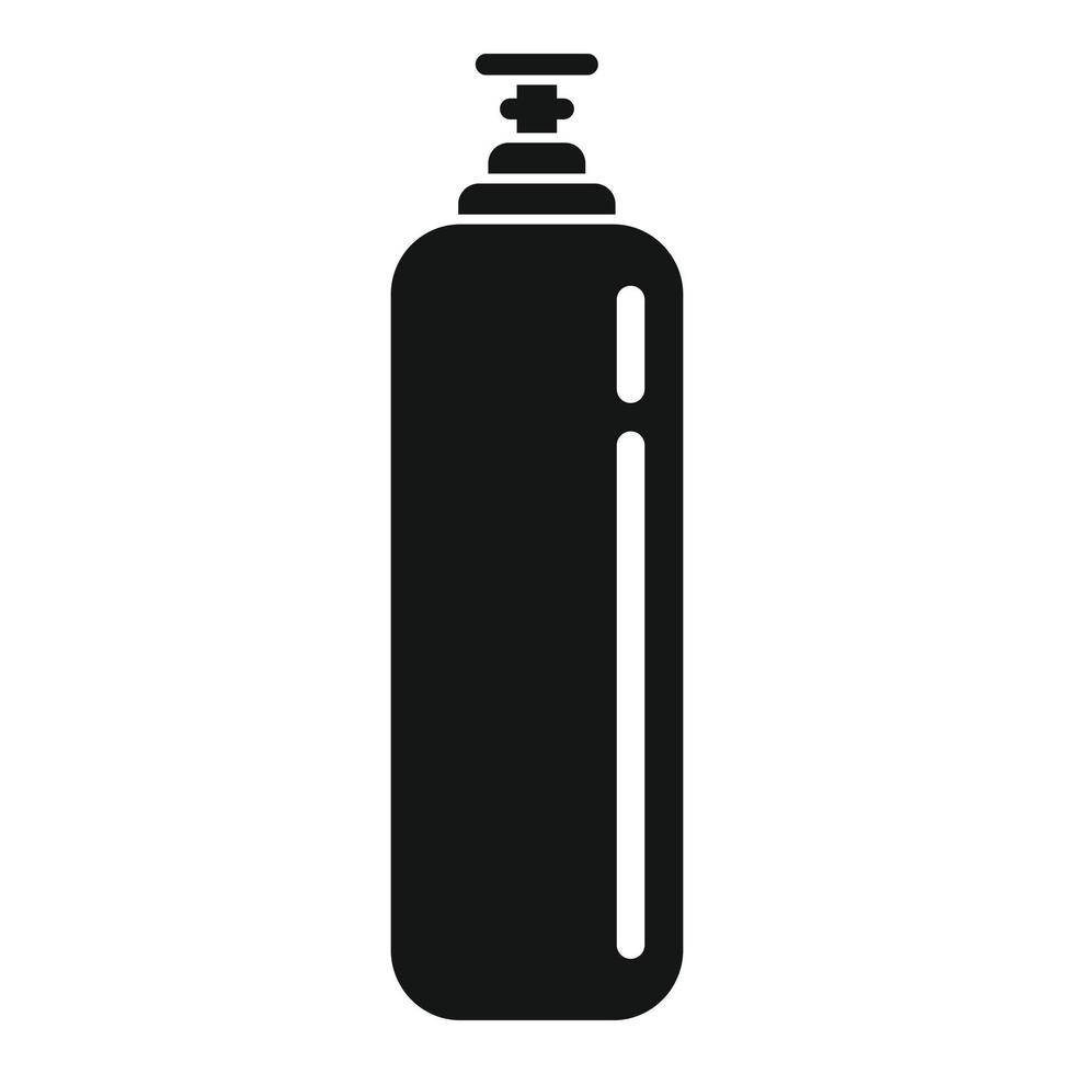 Gas cylinder steel icon, simple style vector