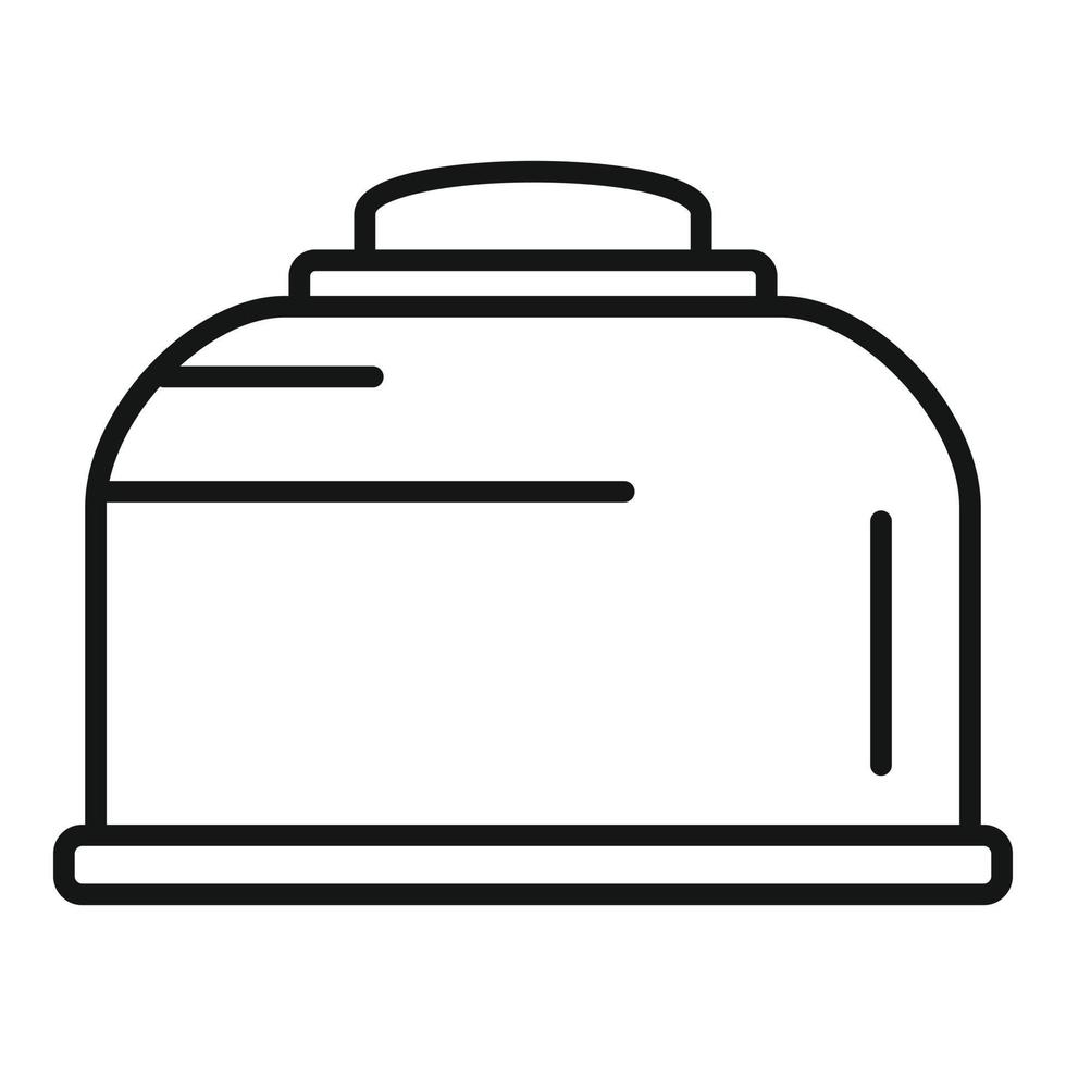 Gas cylinder barrel icon, outline style vector