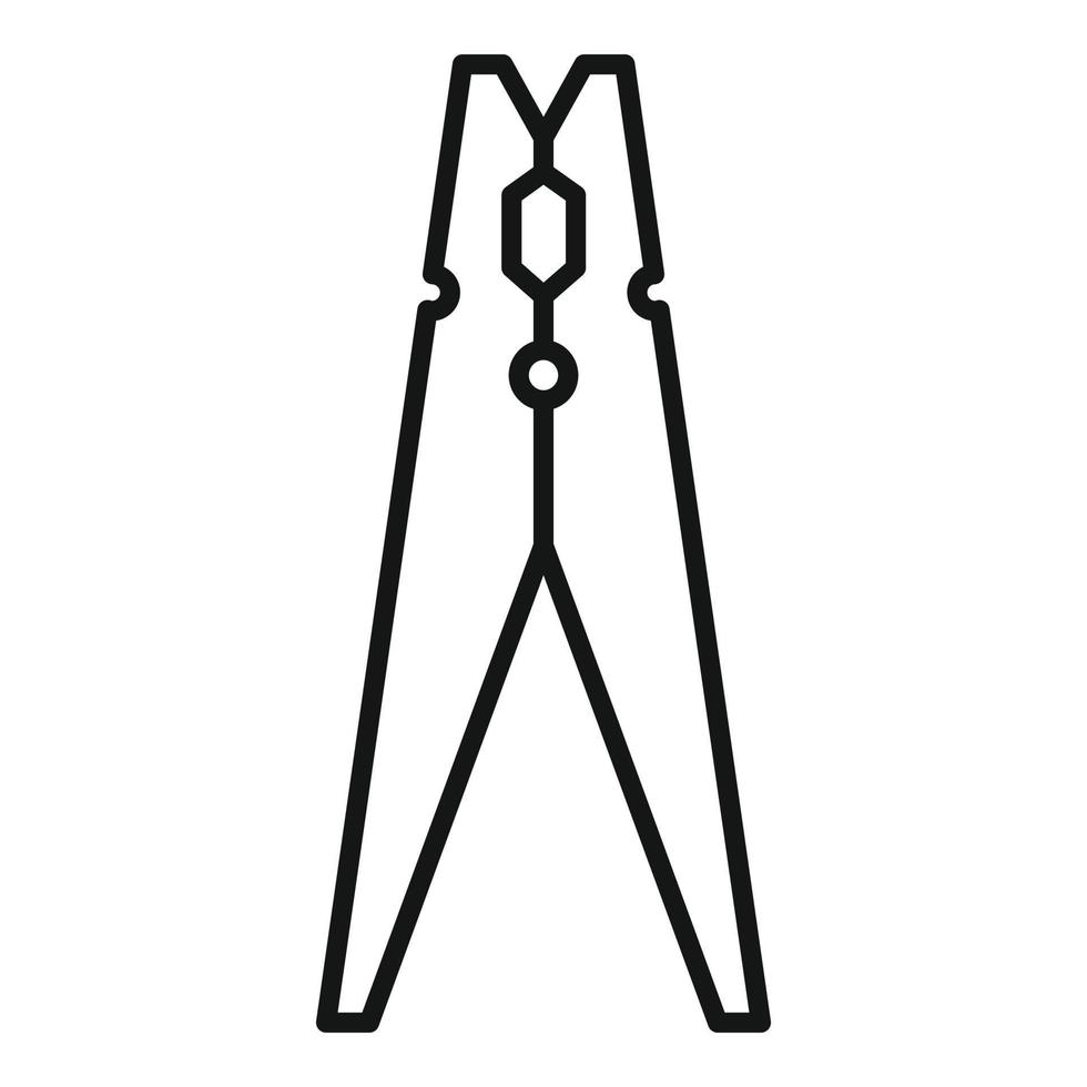 Album clothes pin icon, outline style vector