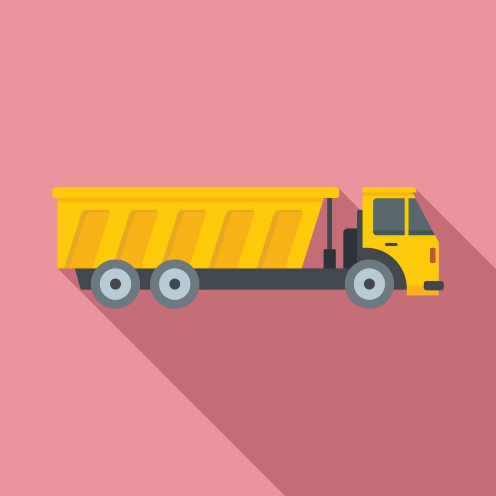 Tipper diesel icon, flat style vector