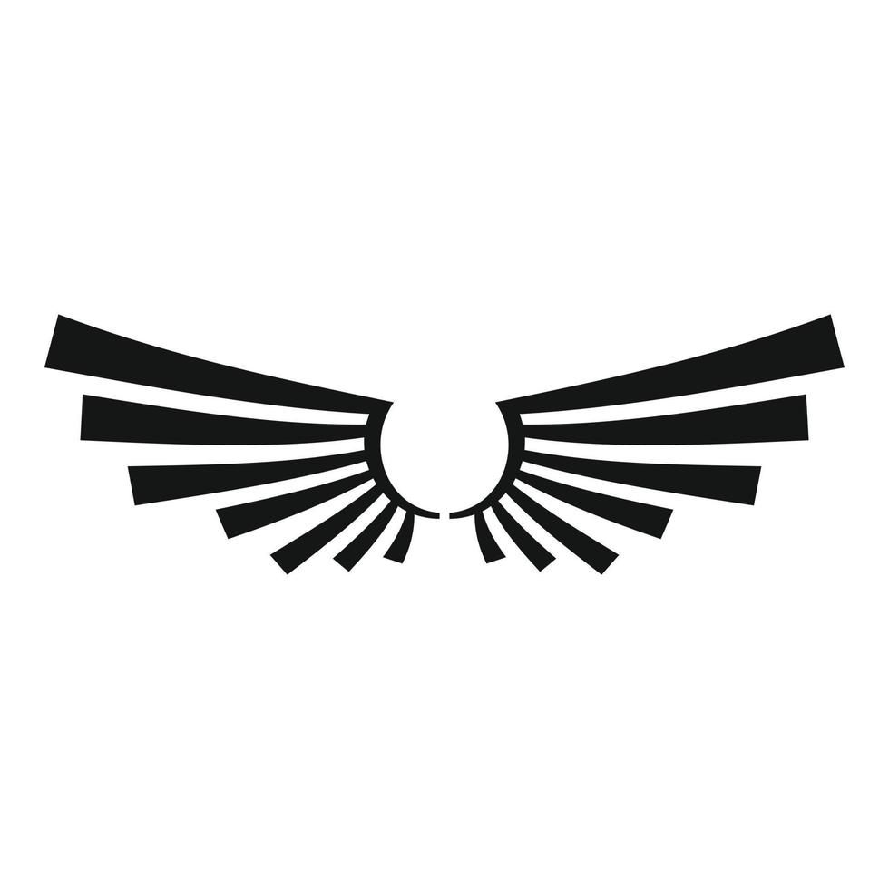 Decorative wings icon, simple style vector