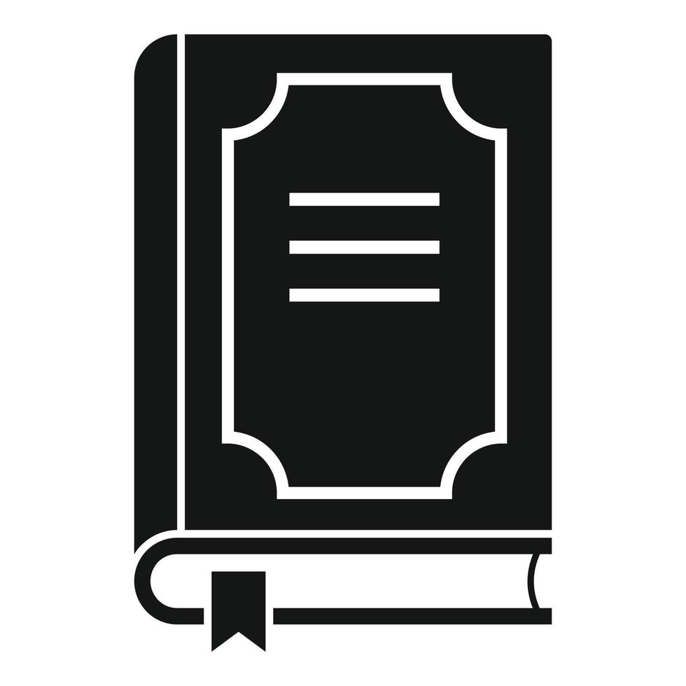 icono de libro fiscal, estilo simple vector