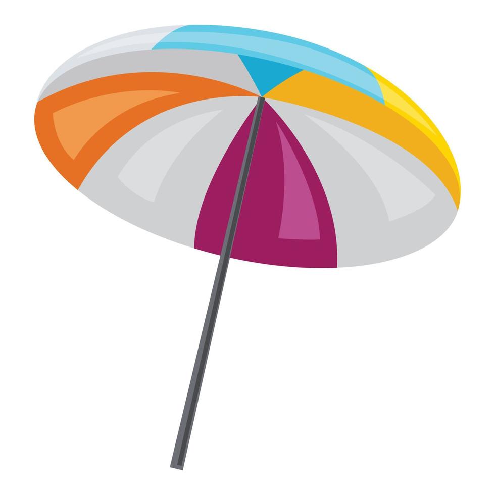 Pool umbrella icon, cartoon style vector