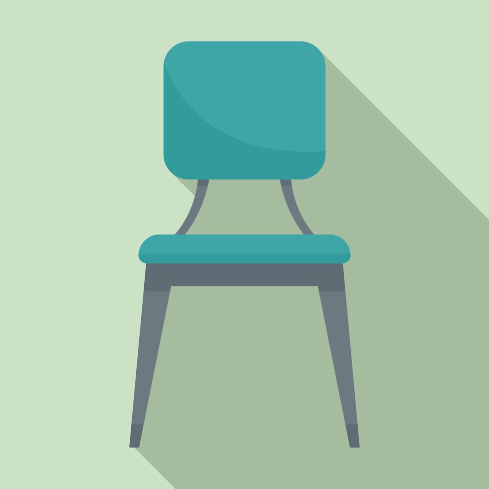 Leather outdoor chair icon, flat style vector