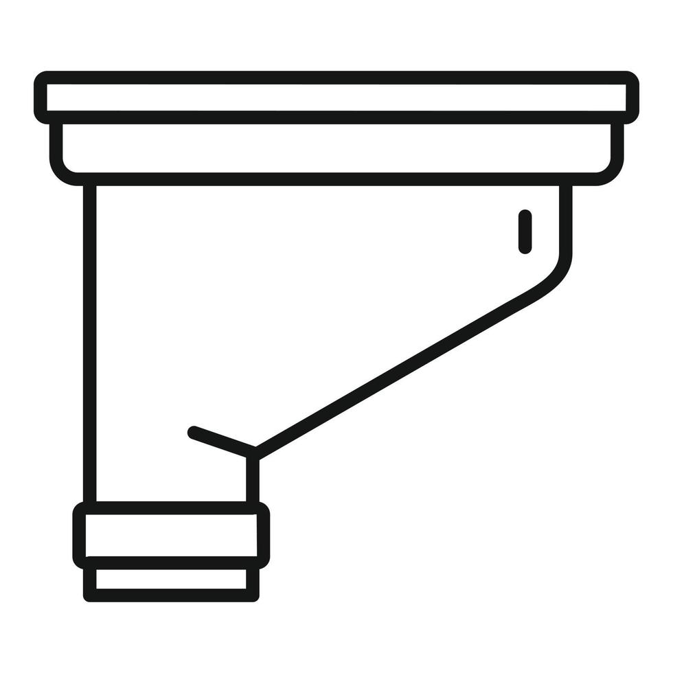 Gutter icon, outline style vector