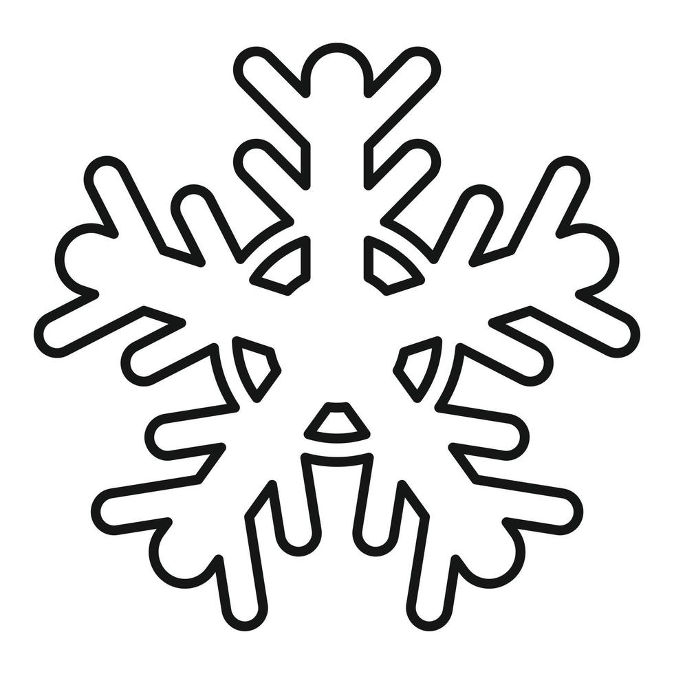Cold snowflake icon, outline style vector