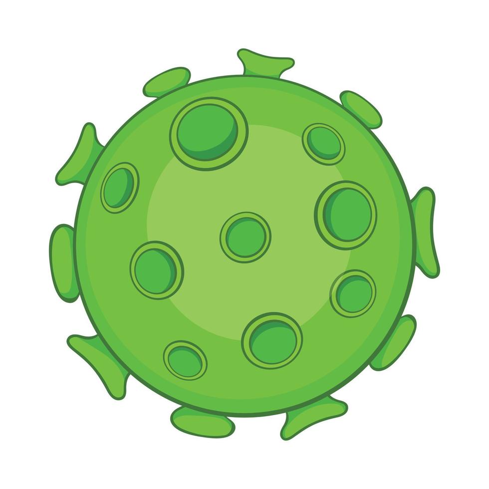 Bacteria or virus icon, cartoon style vector