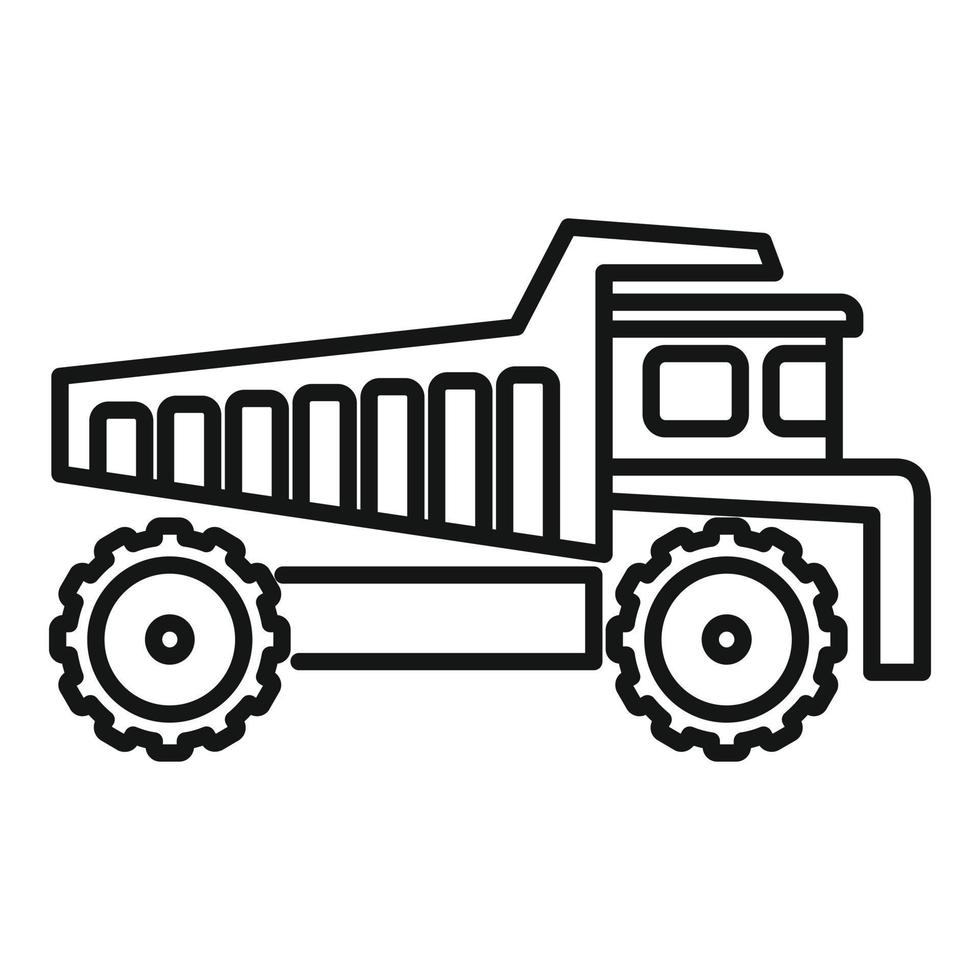 Tipper commercial icon, outline style vector