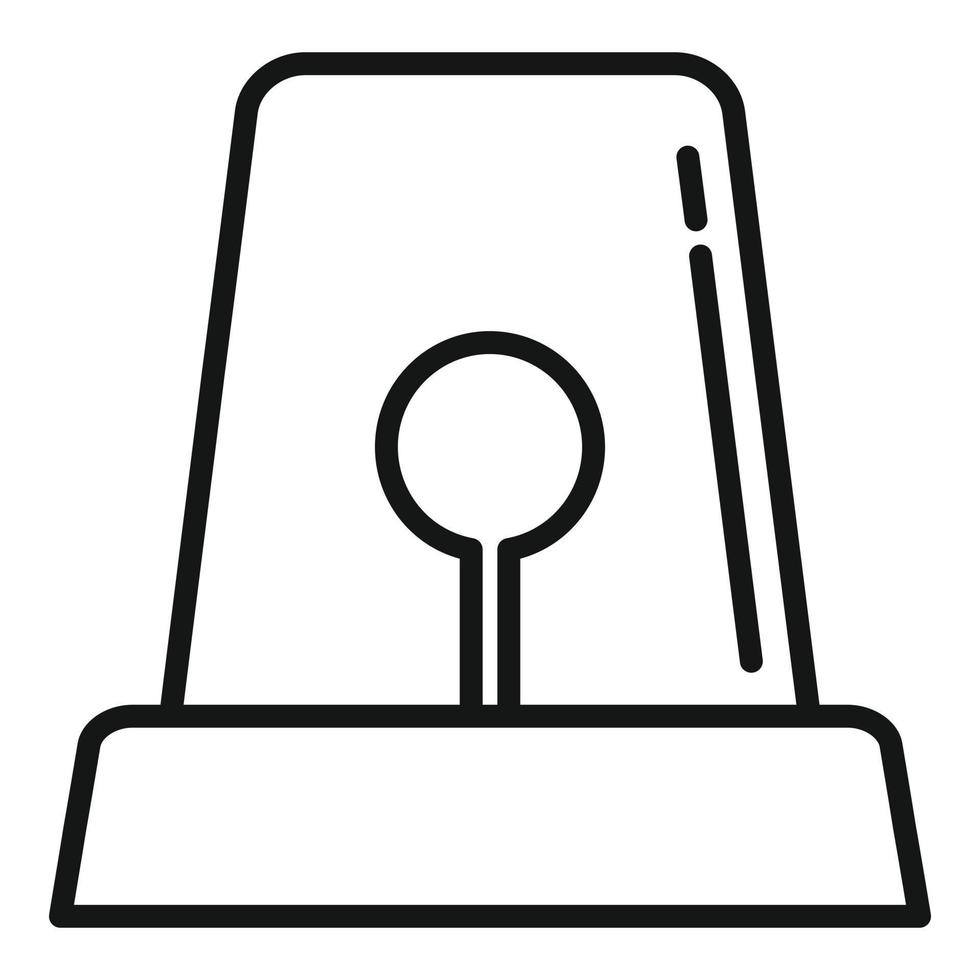 Police flash light icon, outline style vector