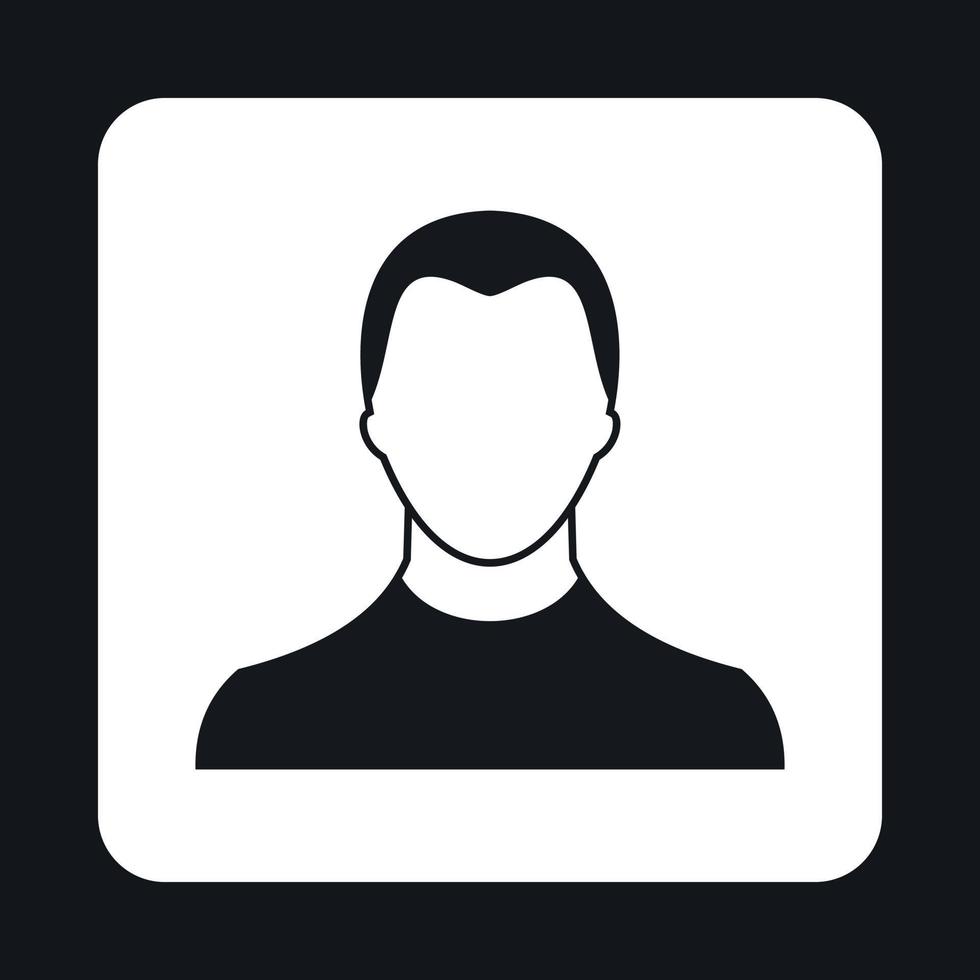 Young man with haircut avatar icon, simple style vector