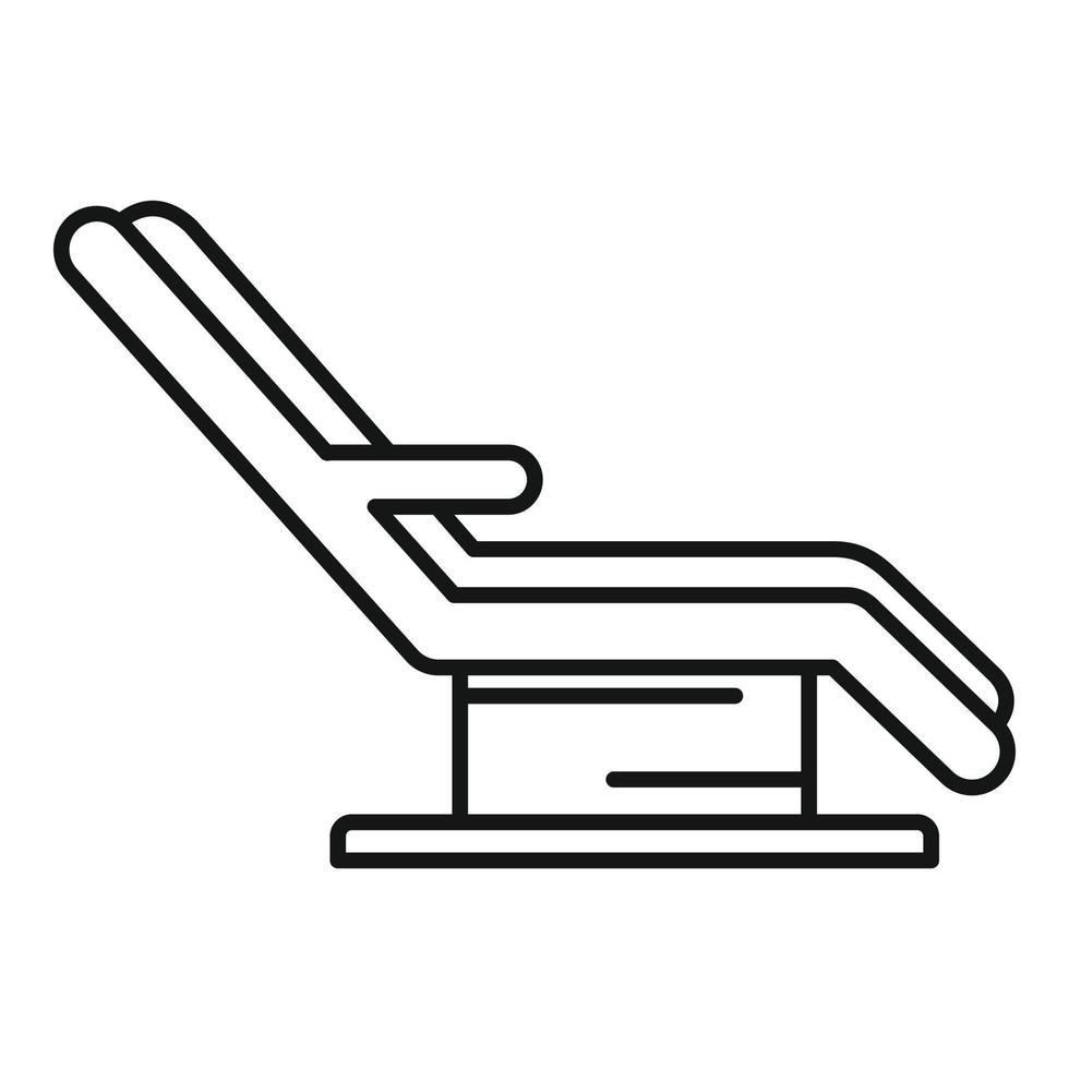 Hair removal spa chair icon, outline style vector