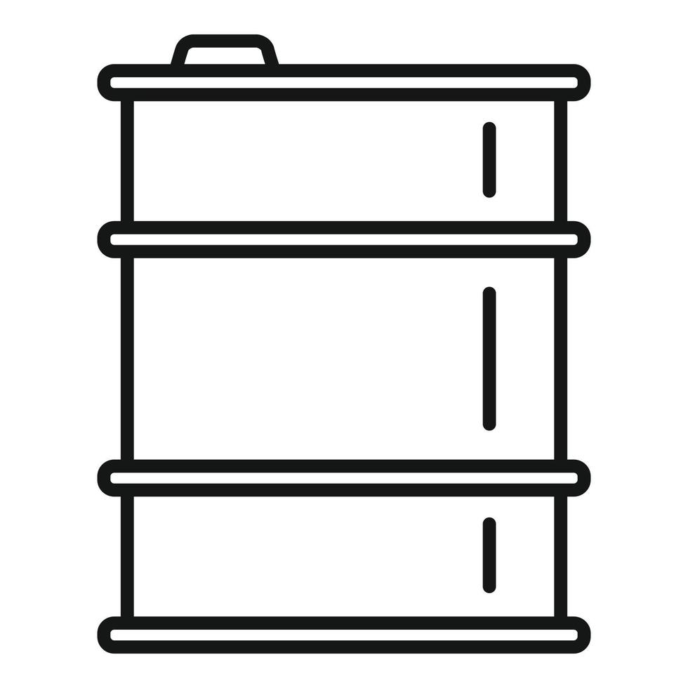 Barrel storage icon, outline style vector