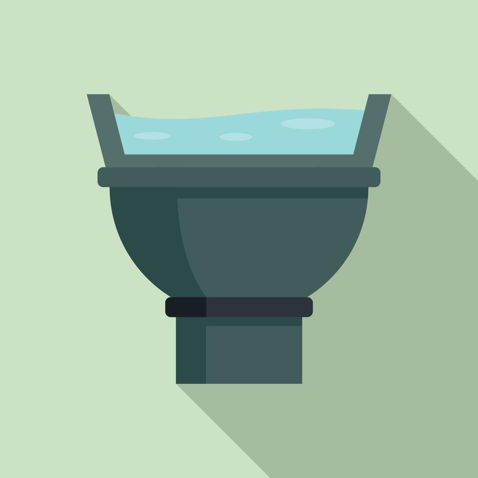 Steel gutter icon, flat style vector