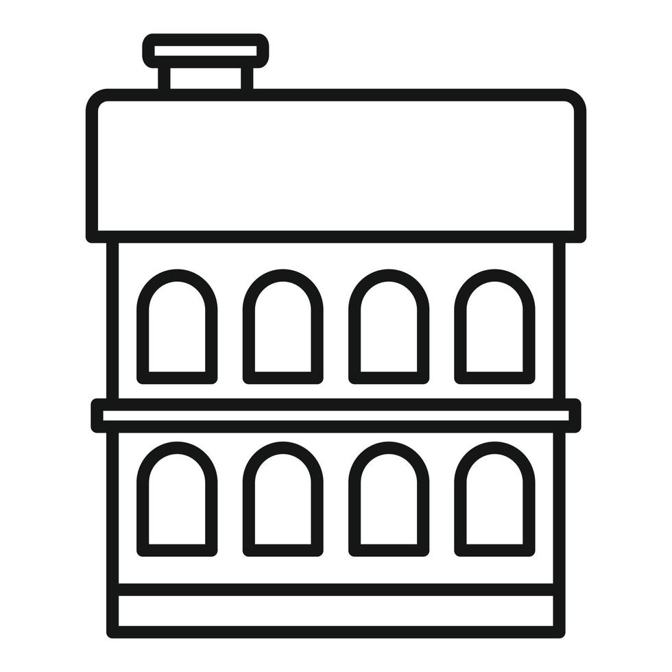 Riga building icon, outline style vector