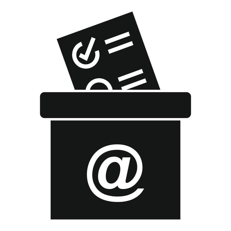 Survey carton box icon, simple style vector