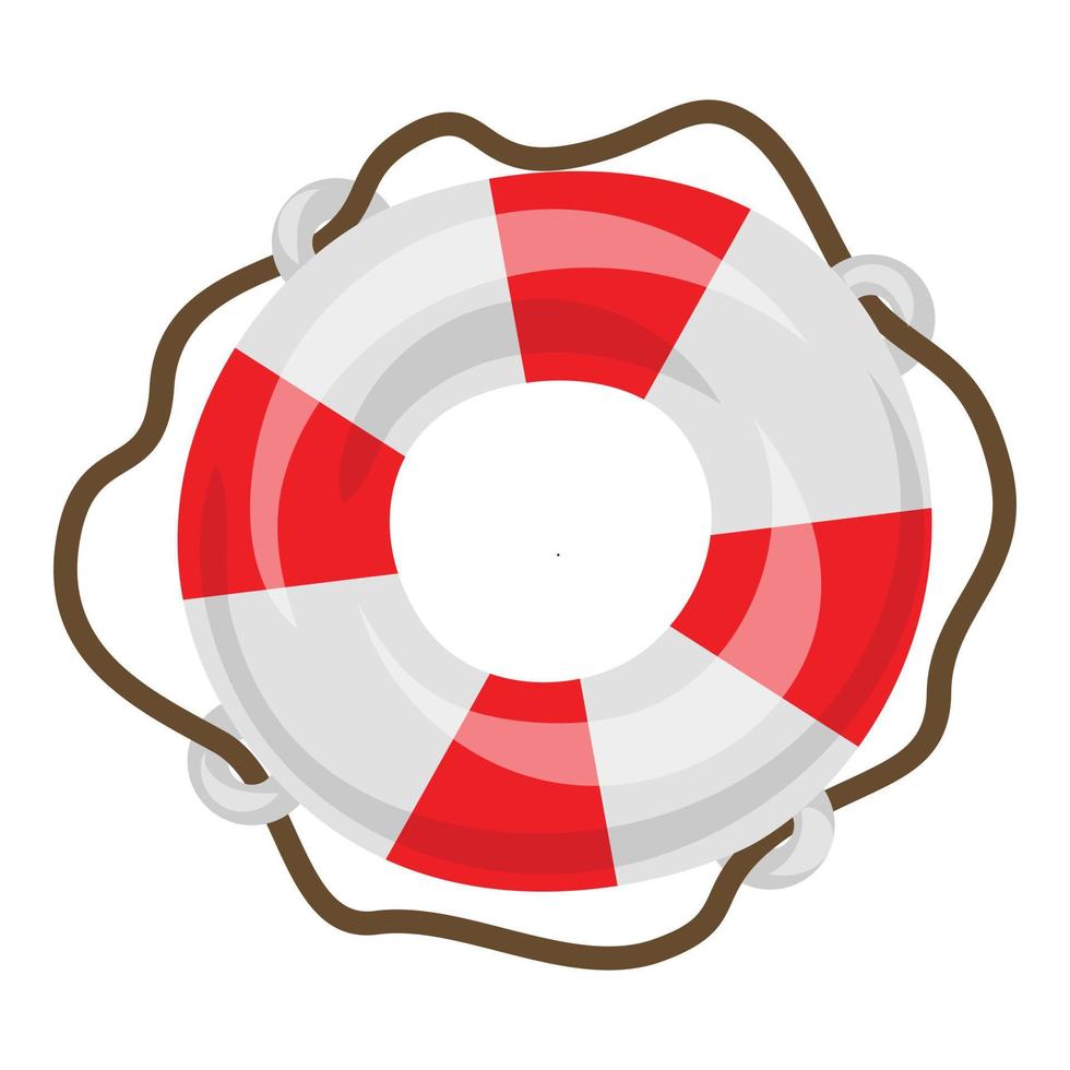 Pool lifebuoy icon, cartoon style vector